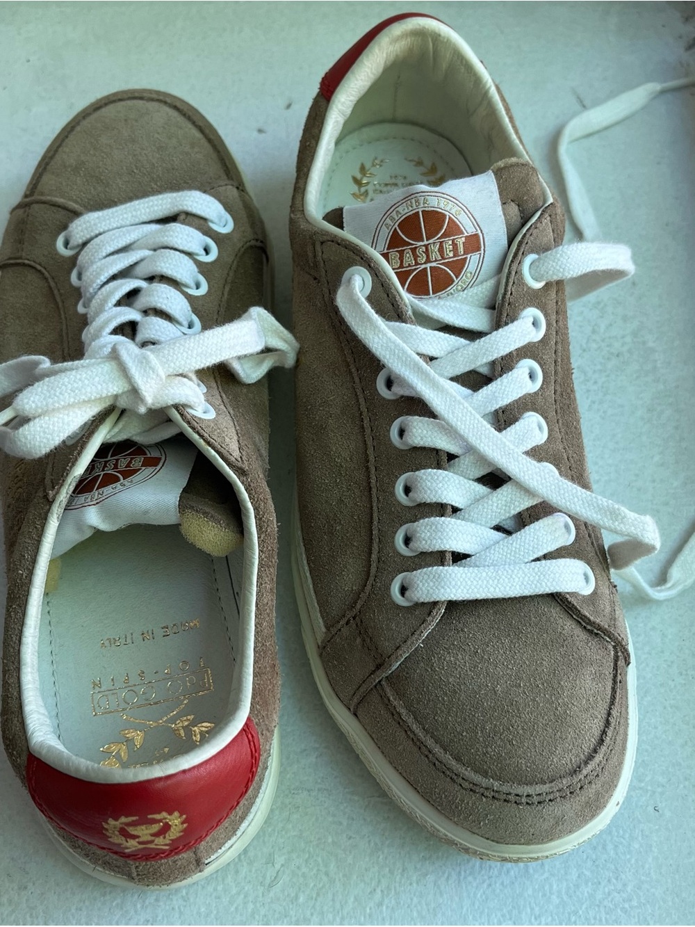 Vintage Pantofola D'oro Limited-Edition Brown Suede Sneakers